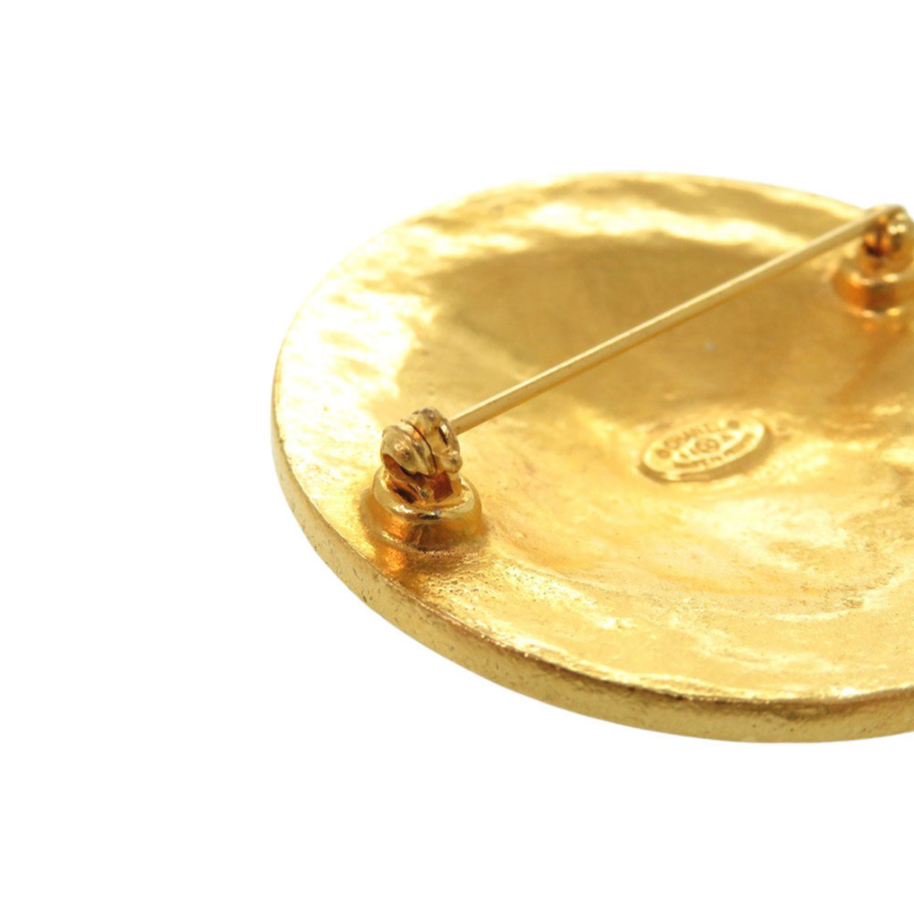 CHANEL Vintage Gold Logo Brooch - Picture 8 of 8